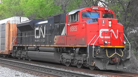 Wow A Pair Of Cn Emd Sd70m 2 S On Csx Autorack Train Youtube