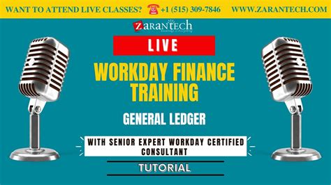 LIVE General Ledger Workday Finance Training ZaranTech YouTube