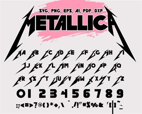 Metallica font Font Svg Hard Rock font Digital font Rock | Etsy | Graffiti words, Lettering ...