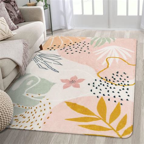 Amazon Lahome Pink Washable Living Room Area Rug X Small Rugs