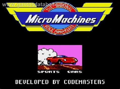 Micro Machines Sega Genesis Artwork Title Screen