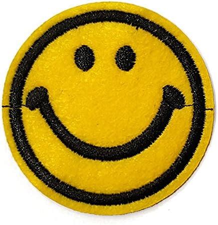 Amazon Smiling Face Emoji Embroidered Iron On Applique Patch