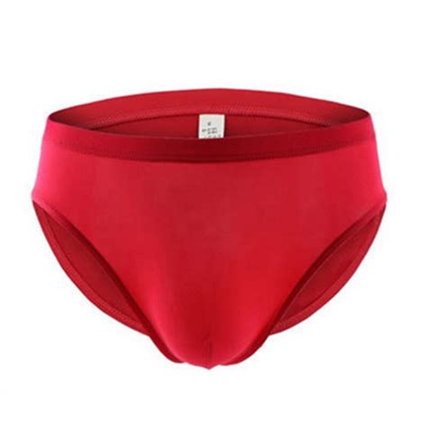 Men S Elastic Low Waist Bikini Briefs Ice Silk Seamless Breathable Underpants X EBay