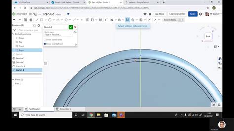 9b Onshape Circular Patterns Pen Lid Youtube