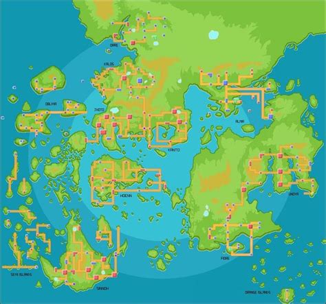 Full Pokemon World Map All Regions