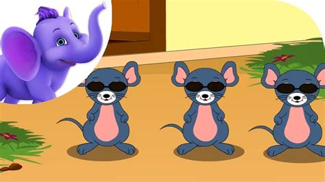 Three Blind Mice Nursery Rhyme With Lyrics Youtube