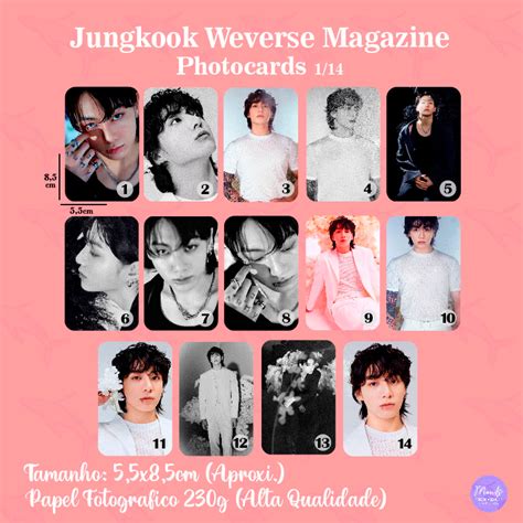 Photocards Jungkook Weverse Magazine Shopee Brasil