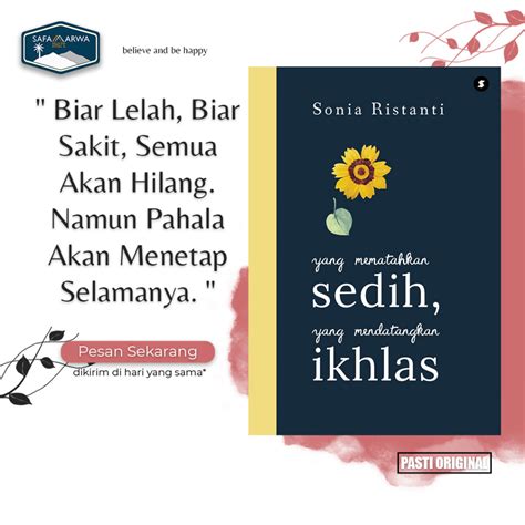 Jual Buku Motivasi Islam Yang Mematahkan Sedih Yang Mendatangkan