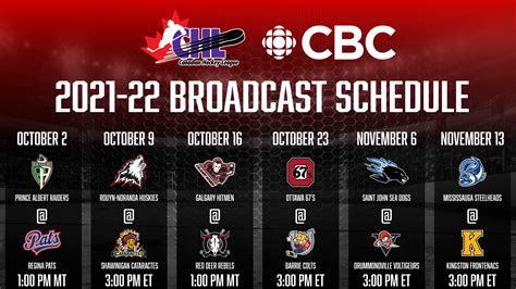 Canadian Hockey League announces 2021-22 CBC broadcast schedule - Saint ...