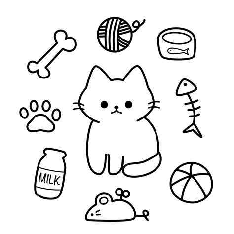 Premium Vector Cat Doodle Vector