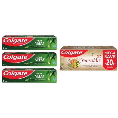 Buy Colgate Active Salt Neem Toothpaste Pack Of G Germ Fighting