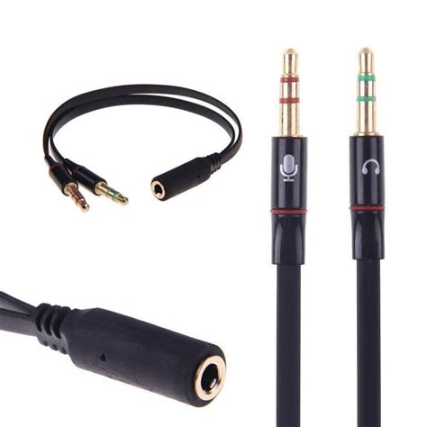 Dây Jack Chuyển đổi Tai Nghe 35mm Sang 2 Cổng 35mm Cho Audio Và Mic