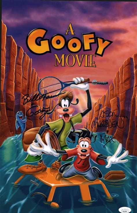 Disney Goofy Movie 11x17 Signed Photo Poster Farmer Marsden JSA COA