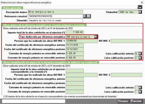 Cómo informar las deducciones por obras de mejora de la eficiencia