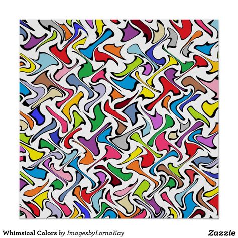 Whimsical Colors Poster Colors Poster Notebooks Custom