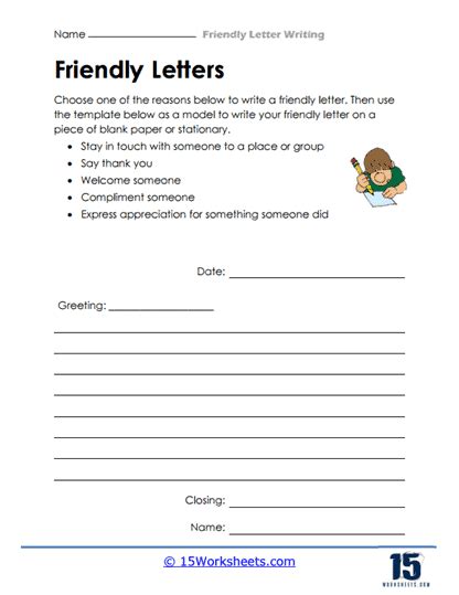 Friendly Letter Writing Paper Printable Infoupdate Org