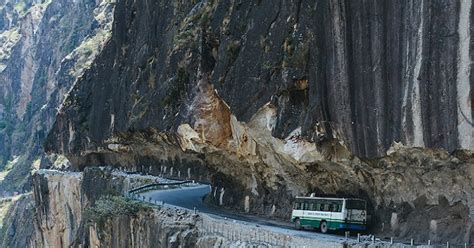 An HRTC Bus Travelling Across Tranda Dhank Kinnaur Himachal Pradesh