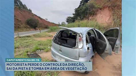 Br Motorista Perde O Controle Da Dire O Sai Da Pista E Tomba Em