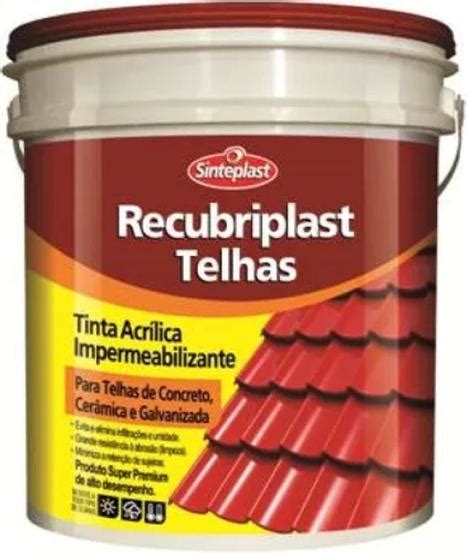 Tinta Impermeabilizante Para Telhas 10 Lt Cerâmica Recubriplast