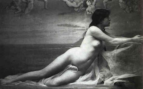 Marconi Gaudenzio Female Nude With Pictorial Backdrop 1870 1879