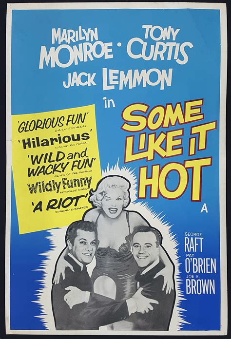 SOME LIKE IT HOT 1959 Marilyn Monroe Original Vintage UK Double Crown Film Poster Picture