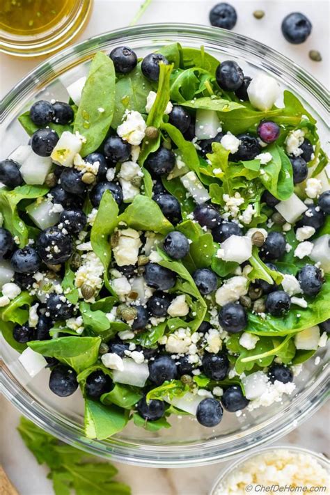 Spinach Blueberry Salad Recipe Chefdehome