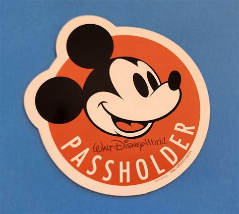 Walt Disney World Annual Passholder Orange Mickey Mouse Magnet Ebay