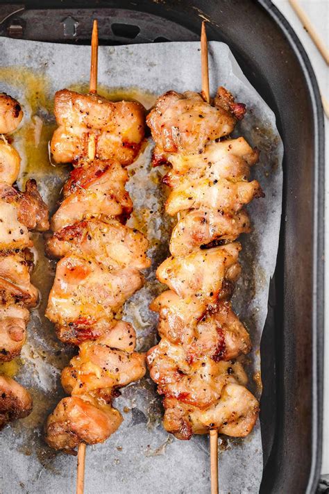 Air Fryer Lemon Pepper Chicken Skewers Chefjar