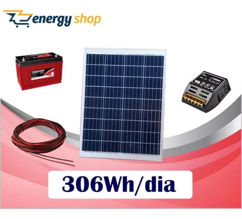 Kit Energia Solar Off Grid Até 306wh Dia Frete grátis