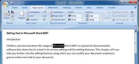 Editing Text In Microsoft Word 2007 Microsoft Word Tutorial