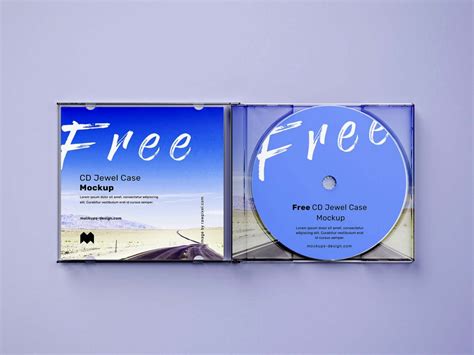 Free CD Jewel Case Mockup PSD