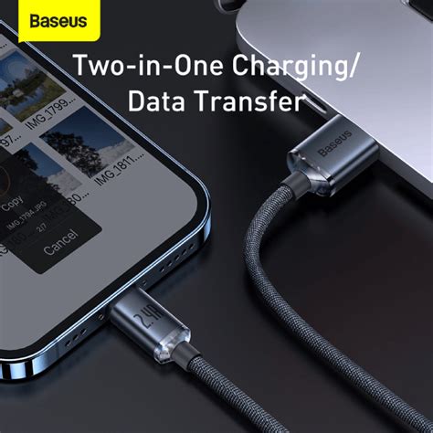 Baseus Crystal Shine Series 2 4A Fast Charging Lightning Cable AppleMe