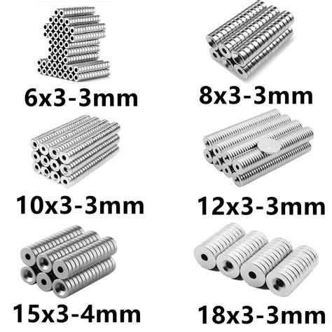 Pcs X X X X X Hole Mm N Ndfeb Countersunk Round