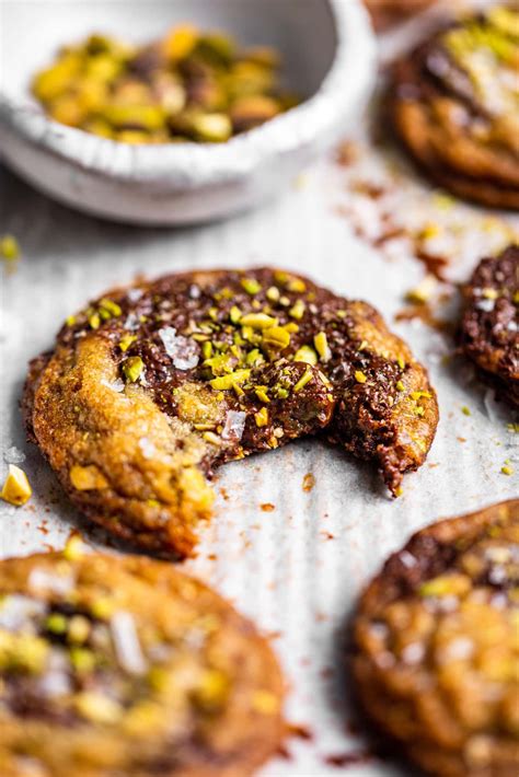 Salted Pistachio Chocolate Chunk Cookies Mikebakesnyc