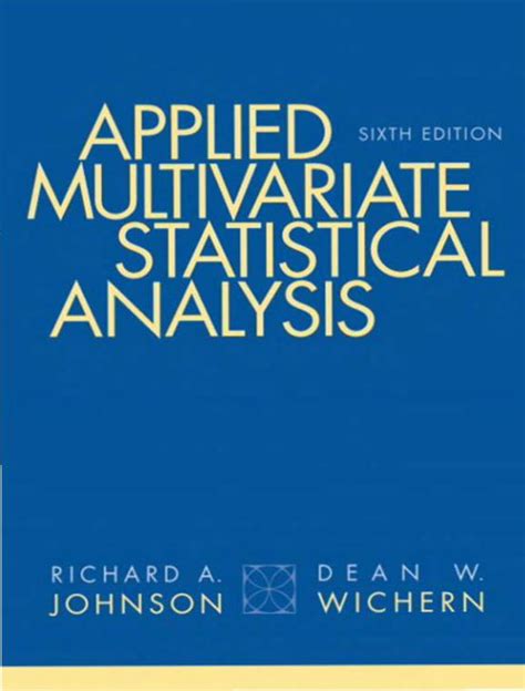 Pdf Applied Multivariate Statistical Analysis Th Edition Dokumen Tips