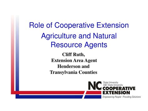 Ppt Role Of Cooperative Extension Agriculture And Natural Resource