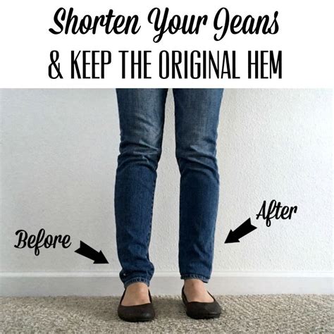 Shorten Jeans and Keep the Original Hem: how to shorten your denim jeans like a professional ...