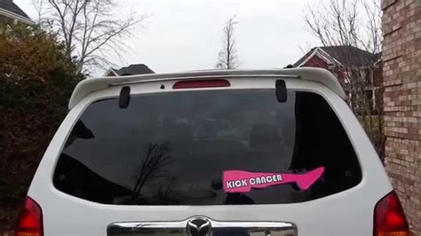 Kick Cancer Wipertag Attaches Securely To Rear Wiper Youtube