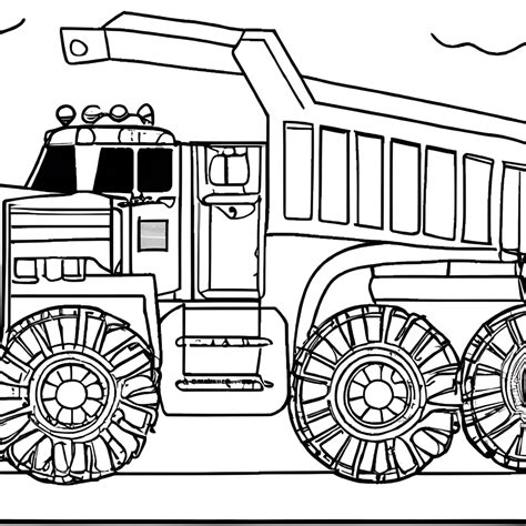 Desenhos Para Colorir Big Truck Hot Wheels Creative Fabrica
