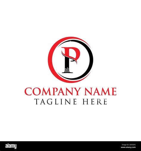 Initial Letter P Logo With Creative Modern Business Typography Vector