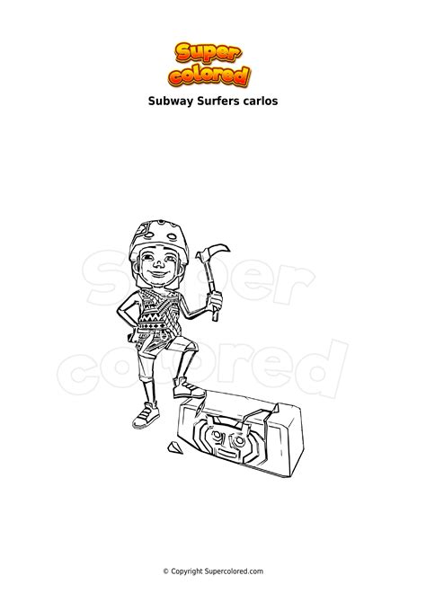 Dibujo Para Colorear Subway Surfers Carlos Supercolored