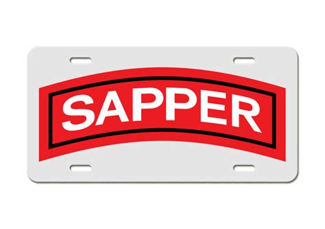 US Army Division Sapper Tab Aluminum License Plate - Etsy