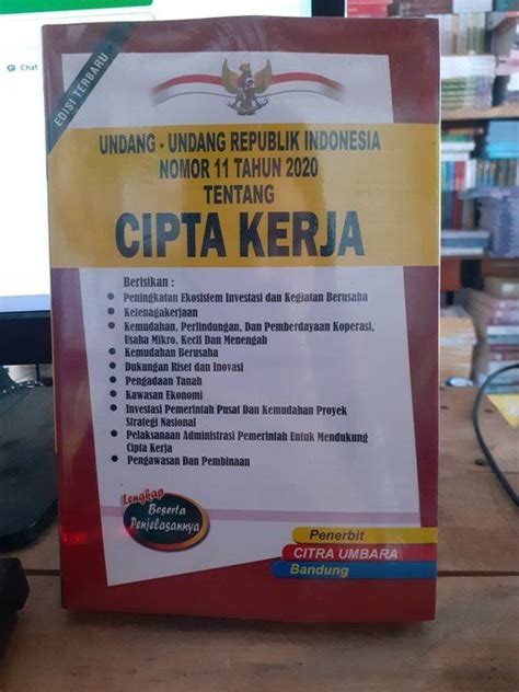 UU RI No 11 Tahun 2020 Tentang Cipta Kerja Lazada Indonesia