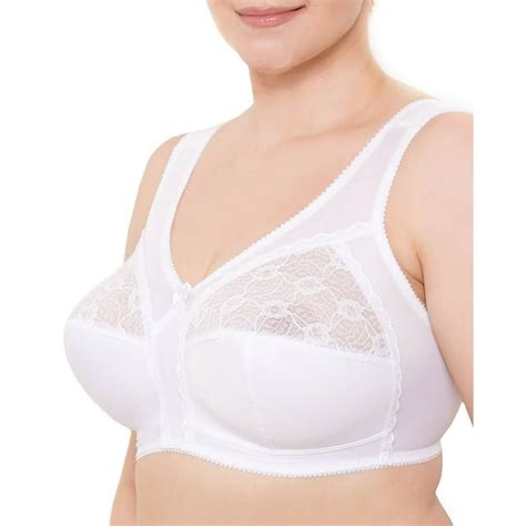 Wireless Plus Size Bra Wide Strap Unlined Minimizer Full Coverage 36 38