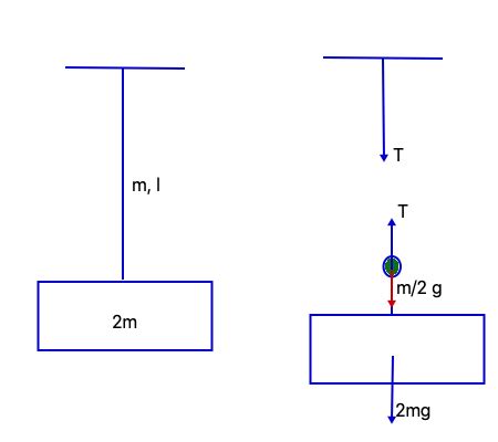 A Heavy Block Of Mass M Hangs In Equilibrium At The End Of A Uniform