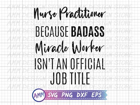 Nurse Practitioner Svg Np Svg Nurse Practitioner Because Etsy