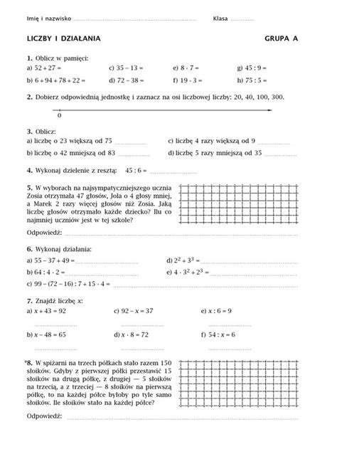 Matematyka Z Plusem Klasa Sprawdziany Pdf Matematyka Klasa Wsip Hot