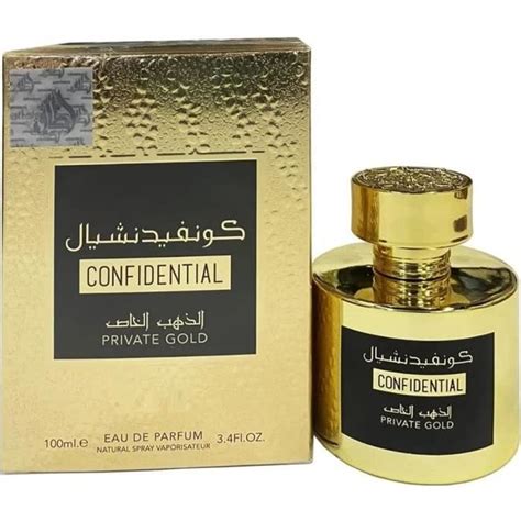 Eau De Parfum Confidential Private Gold Ml Attar Arabe De Dubai