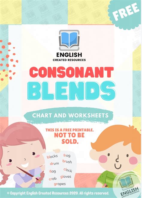 Consonant Blends Worksheets English Created Resources