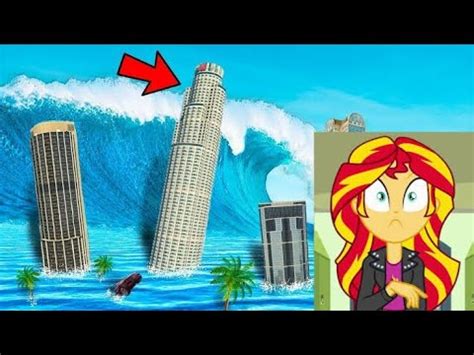 Sunset Shimmer reacciona a trollino tsunami en GTA V - YouTube